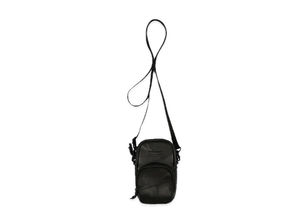 Supreme Patchwork Leather Small Shoulder Bag 4″ X 7″ "Black"