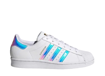 adidas Women's Superstar "White Iridescent Stripes"