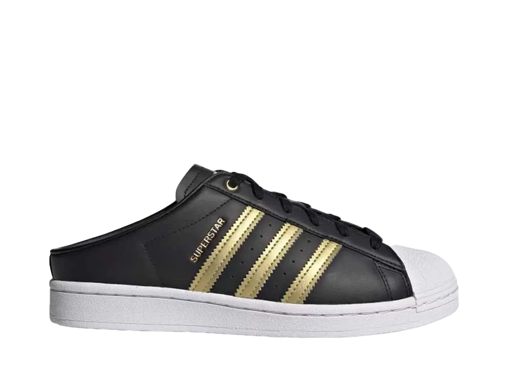 adidas Women's Superstar Mule "Black Gold Metallic"