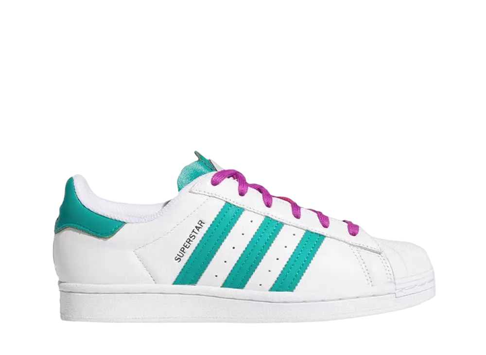 adidas Women's Superstar "White Glory Green"