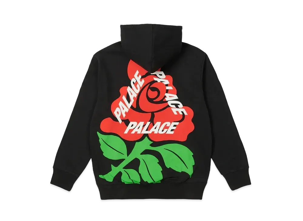 PALACE ENGLISH ROSE HOOD "Black"