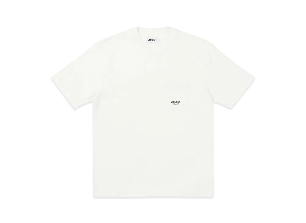 PALACE SLUB POCKET ZIG ZAG T-SHIRT "White"