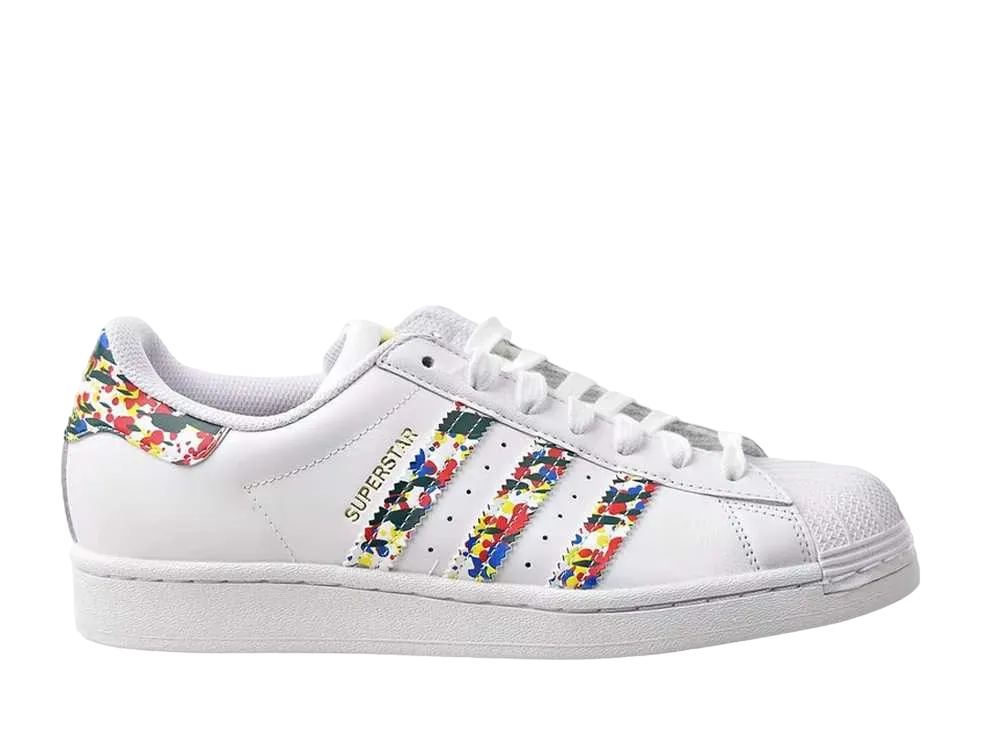 adidas Superstar "White Mult-Color Splatter"