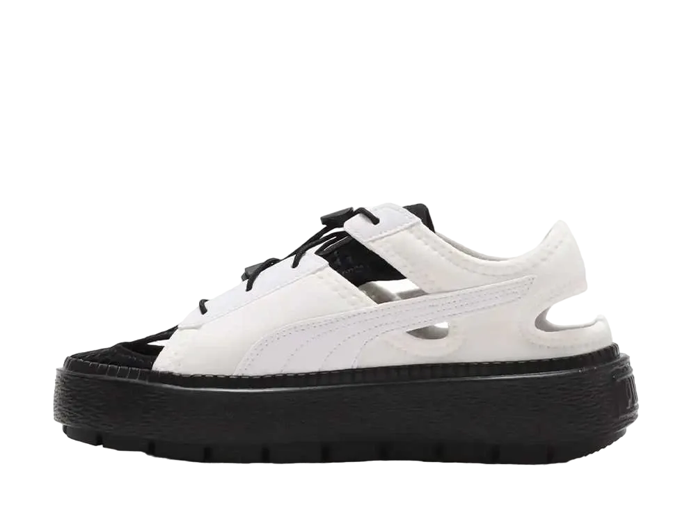 プーマ プラットフォーム トレイス ライト ミュール "プーマ ホワイト プーマ ブラック"