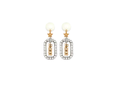 Dior J'ADIOR Tribales Crystal Pearl Earrings "Gold"