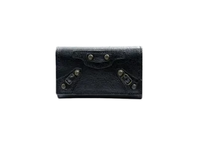 BALENCIAGA Classic Osaka 4 Key Case "Black"