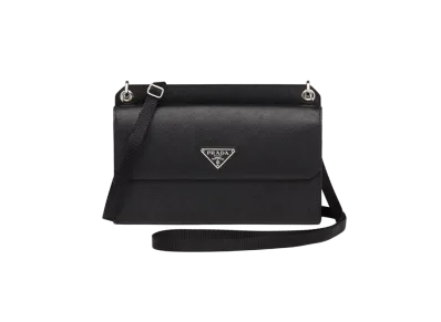 PRADA Saffiano Leather Smartphone Case "Black"