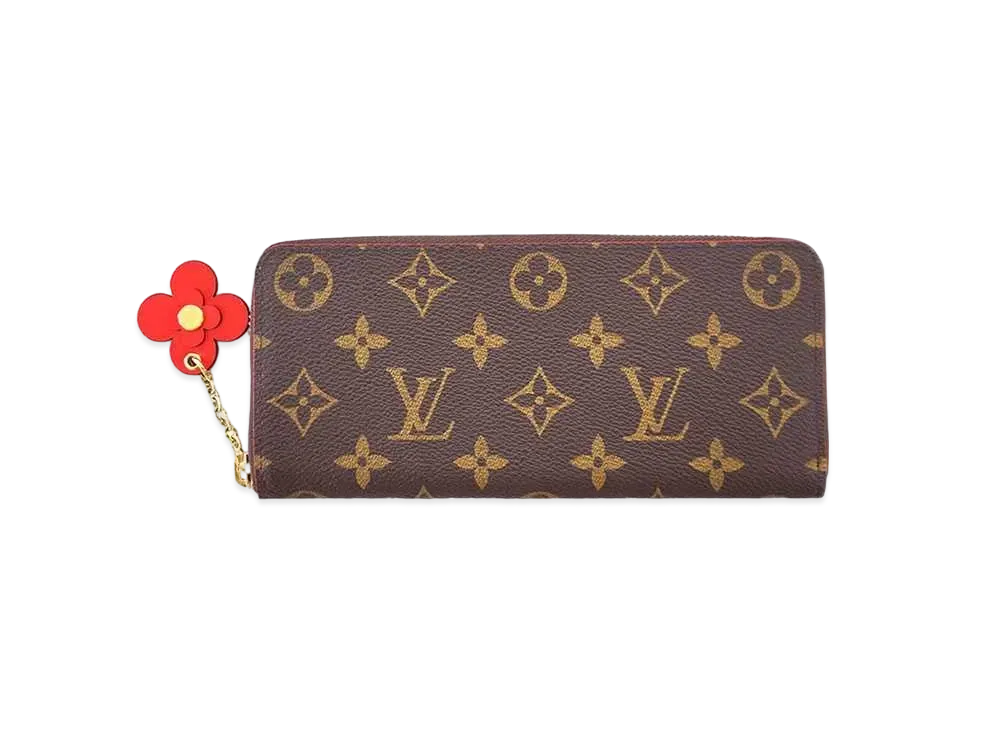 Louis Vuitton Monogram Portefeuille Clemence Blooming Flower "Poppy"