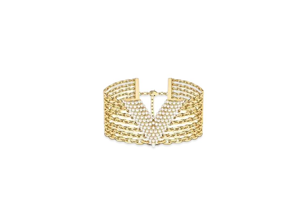 Louis Vuitton Manchette Essential V Pearl Bracelet