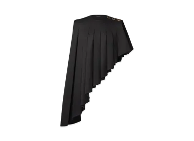 Louis Vuitton Asymmetrical Pleated Cape "Noir"