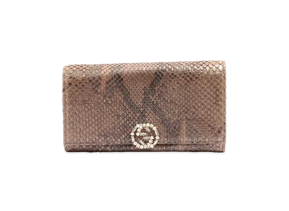 GUCCI GG Sparkling Continental Wallet "Python"