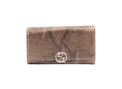 GUCCI GG Sparkling Continental Wallet "Python"