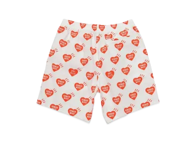 HUMAN MADE HEART ALOHA SHORTS "White"