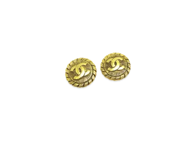 CHANEL Coco Mark Earrings "Gold"