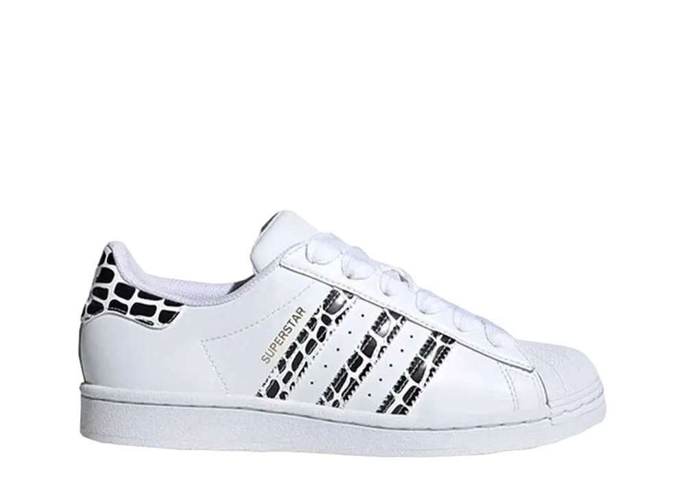 adidas Women's Superstar "White Leopard Stripes"