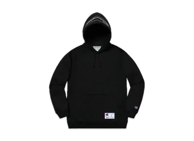 Supreme Champion Outline Hooded Sweatshirt "Black"