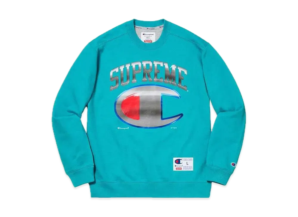 Supreme Champion Chrome Crewneck "Dark Teal"