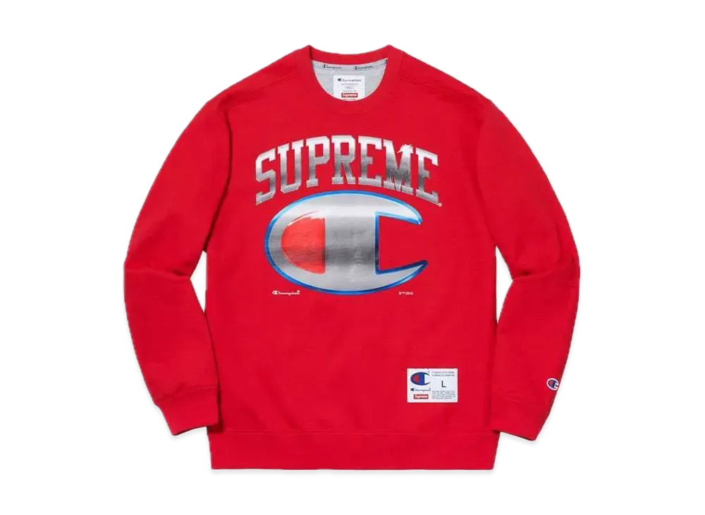 Supreme Champion Chrome Crewneck "Red"