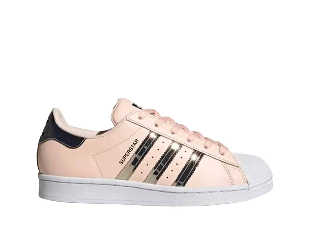 adidas Women's Superstar "Metallic Stripes Pink Tint"