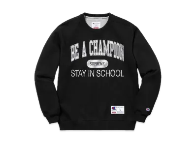 Supreme Champion Stay In School Crewneck "Black"