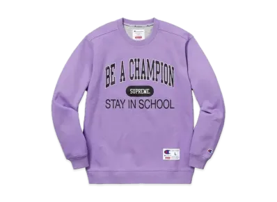 Supreme Champion Stay In School Crewneck "Light Purple"