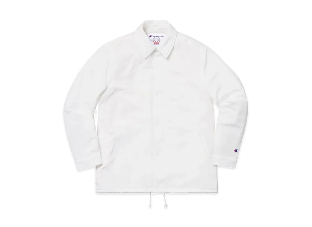 シュプリーム チャンピオン ラベル コーチズ ジャケット "ホワイト"