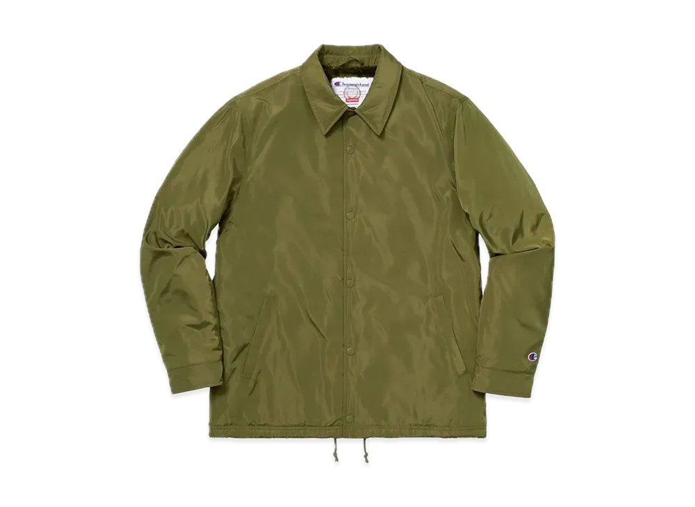 シュプリーム チャンピオン ラベル コーチズ ジャケット "オリーブ"