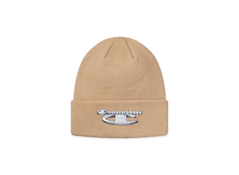 Supreme Champion 3D Metallic Beanie "Tan"