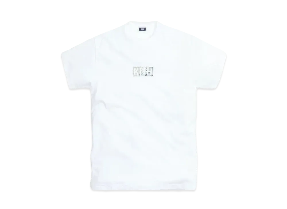 キス キャンバス タイル ボックス ロゴ Tシャツ "ホワイト" 