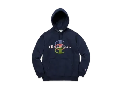 Supreme Champion Stacked C Hooded Sweatshirt "Navy"