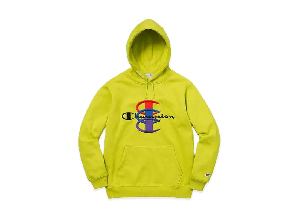 Supreme Champion Stacked C Hooded Sweatshirt "Bright Green"