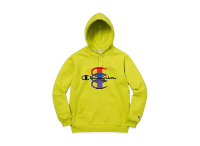 Supreme Champion Stacked C Hooded Sweatshirt "Bright Green"