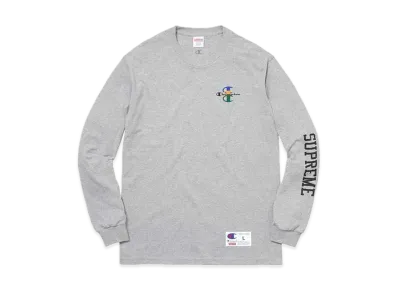 Supreme Champion Stacked C L/S Tee "Ash Grey"