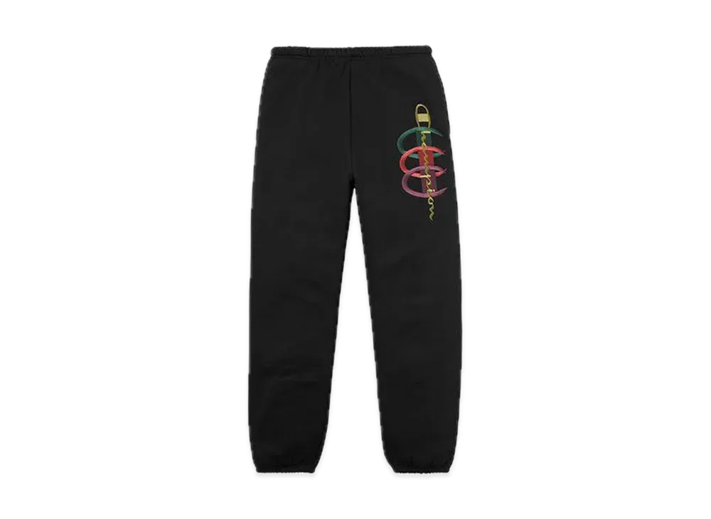 Supreme Champion Stacked C Sweatpant "Black"