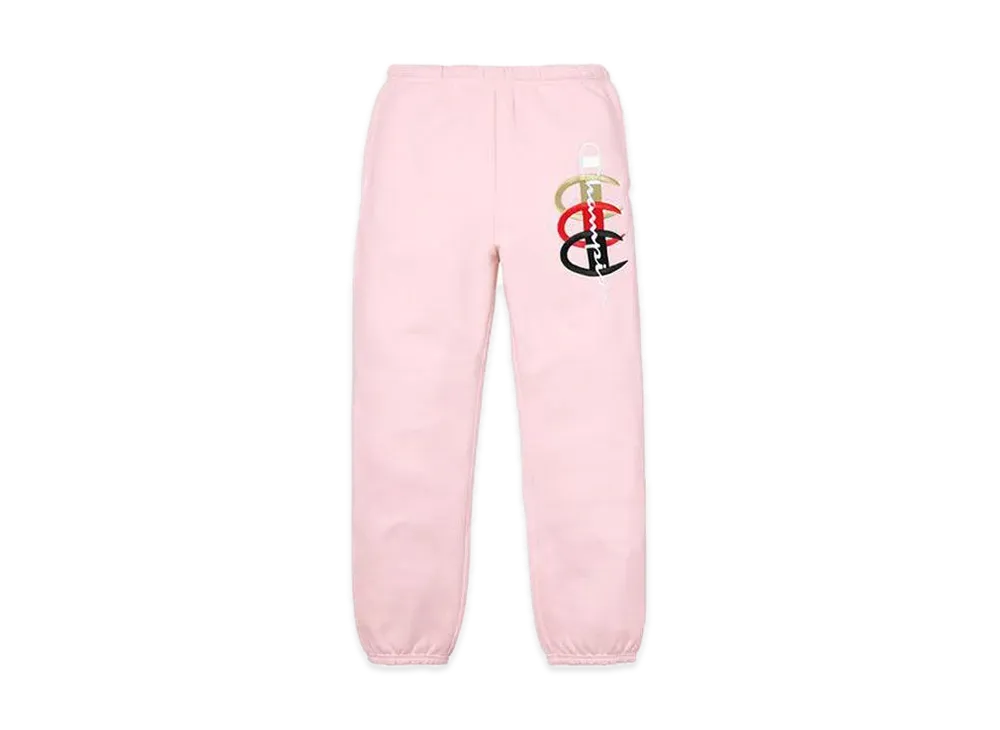 Supreme Champion Stacked C Sweatpant "Pink"