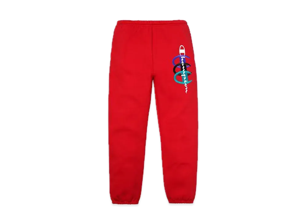 Supreme Champion Stacked C Sweatpant "Red"