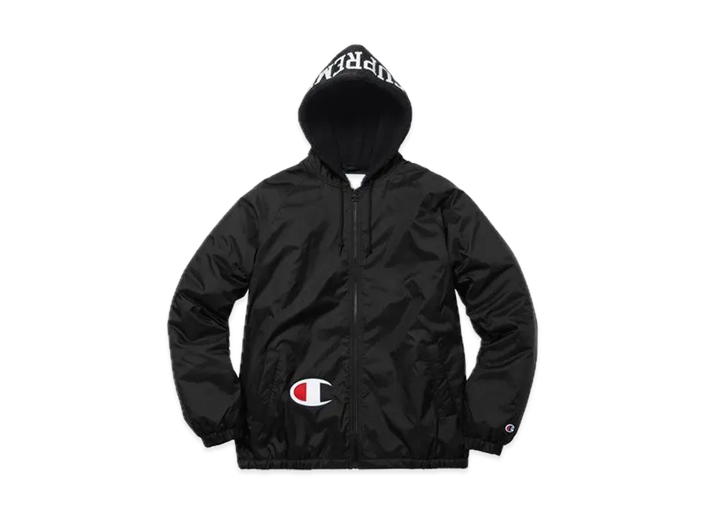 シュプリーム チャンピオン シェルパ ラインド フーデッド ジャケット "ブラック"