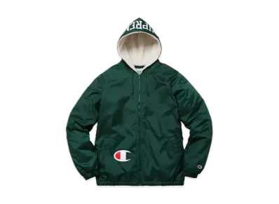 Supreme Champion Sherpa Lined Hooded Jacket "Dark Green"