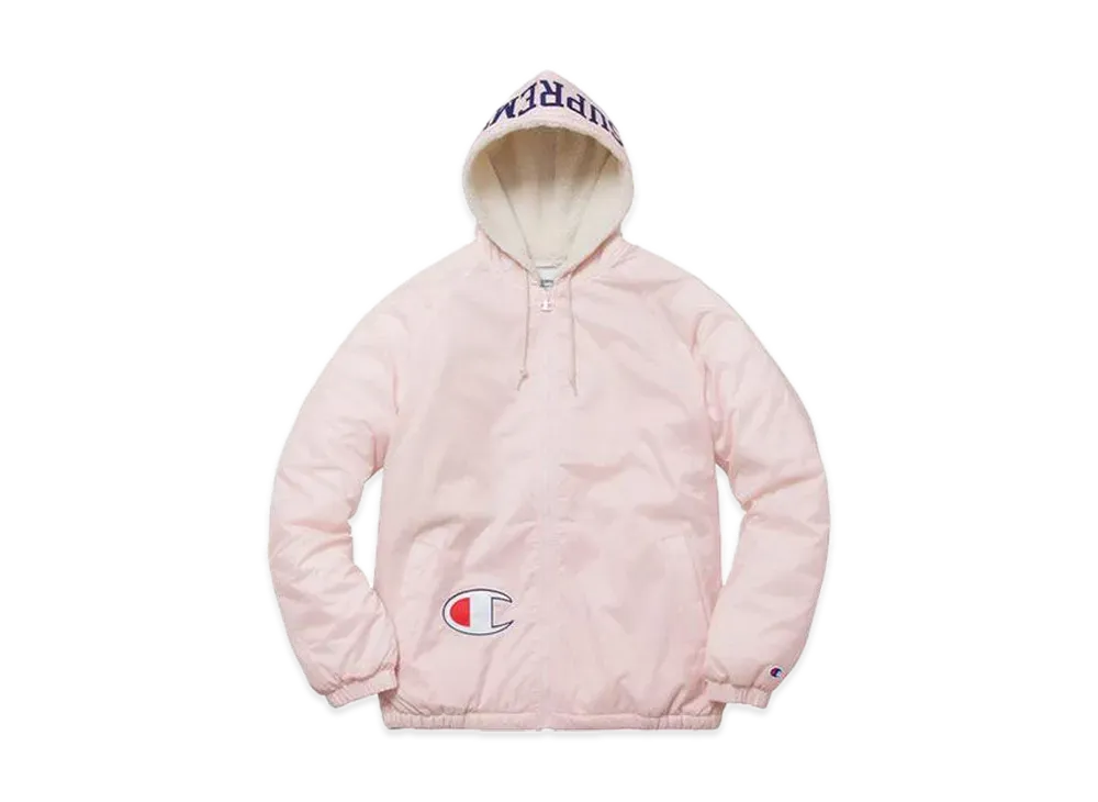 Supreme Champion Sherpa Lined Hooded Jacket "Pink"