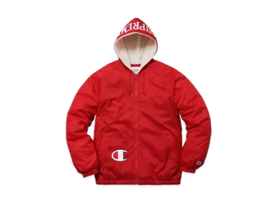 Supreme Champion Sherpa Lined Hooded Jacket "Red"