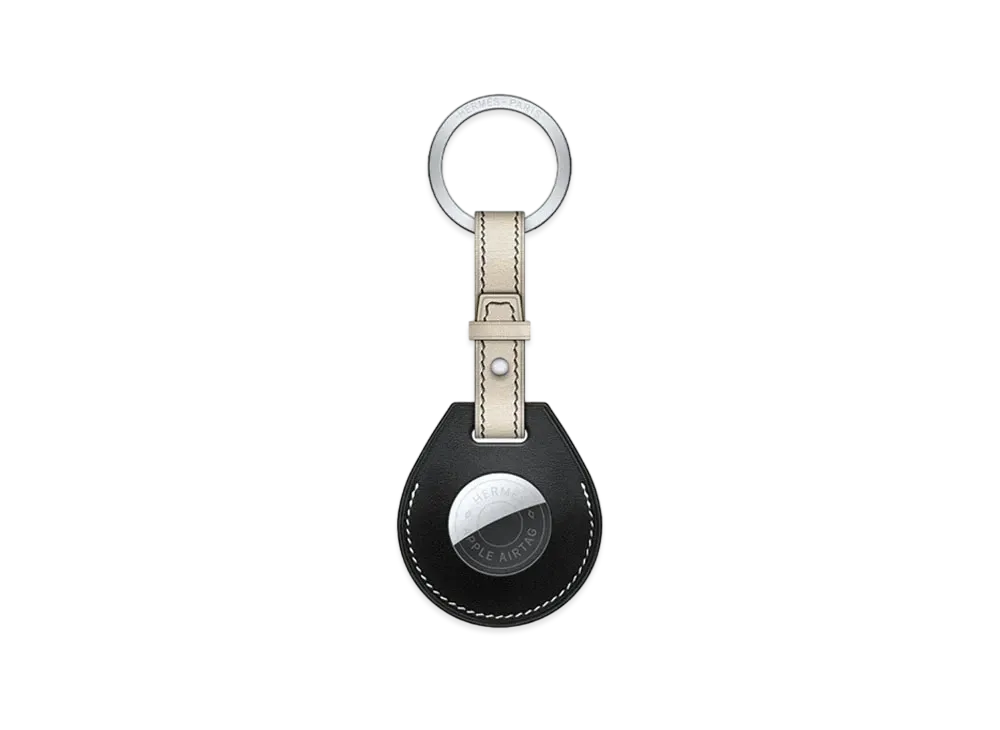 Hermes Apple AirTag Hermes Key Holder "Noir/Beton"