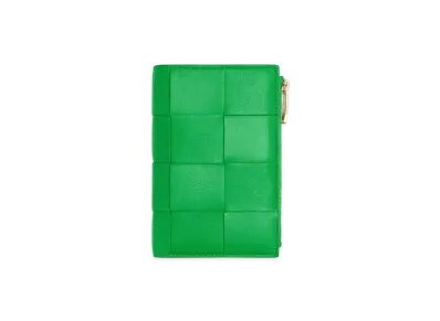 Bottega Veneta Bifold Zipped Wallet "Parakeet"