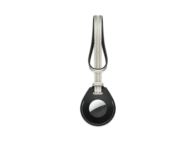 Hermes Apple AirTag Bicolor Bag Charm "Noir/Beton"