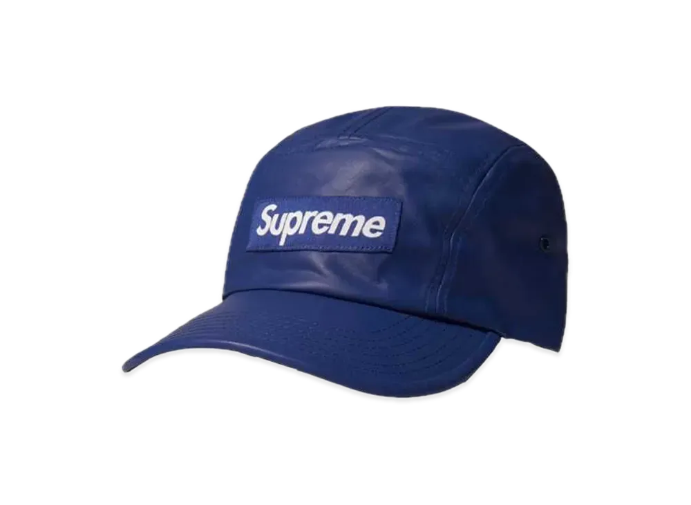 Supreme Leather Camp Cap "Royal"