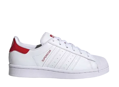 adidas Superstar J "White Scarlet"