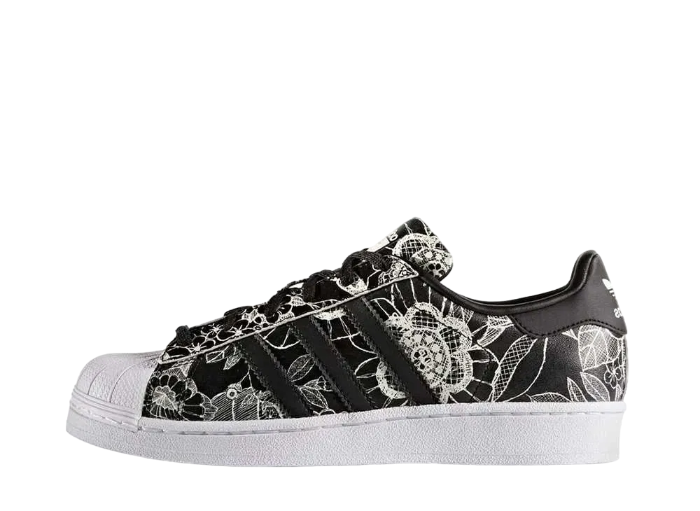adidas Women's Superstar "Black Flower Print"