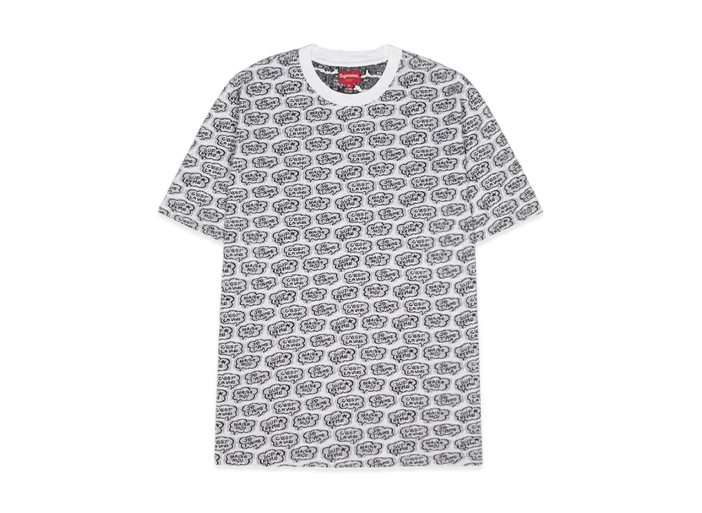 Supreme Word Bubble Jacquard S/S Top "White"