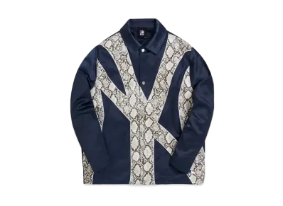 Kith x Major League Baseball New York Yankees Snakeskin Coaches Jacket "Navy"
