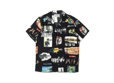 WACKO MARIA KINGSTON JAMAICA S / S HAWAIIAN SHIRT "Black"