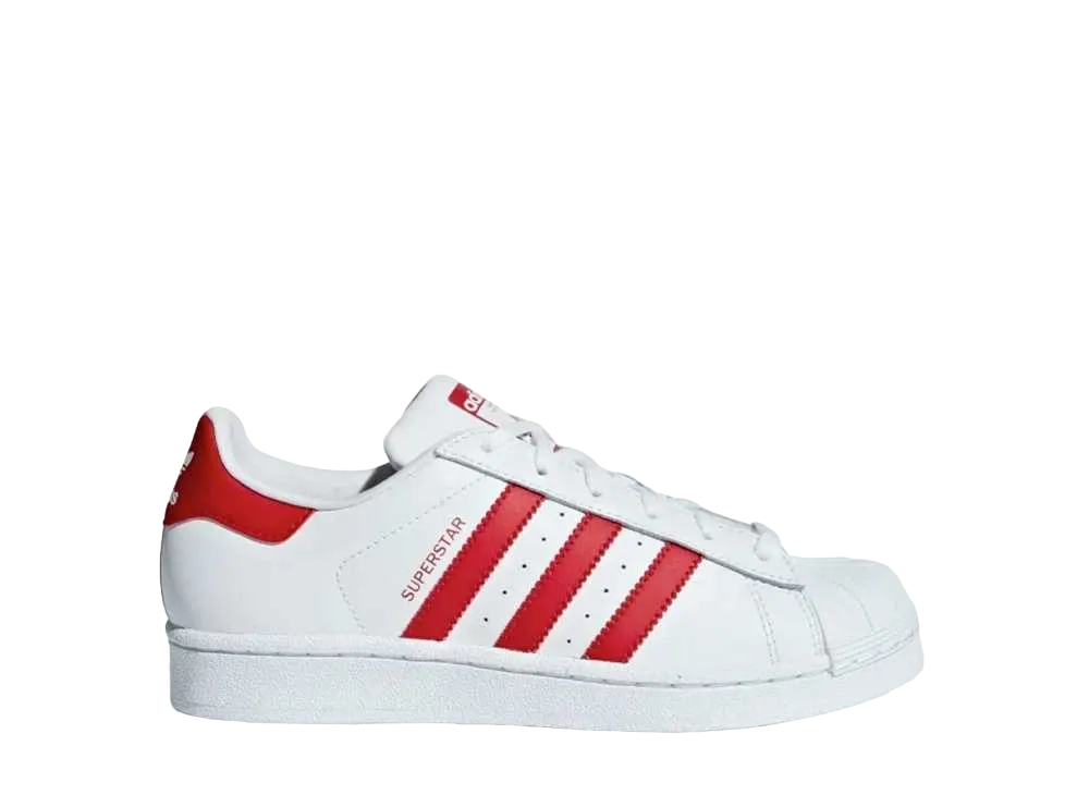 adidas GS Superstar "Cloud White Scarlet"